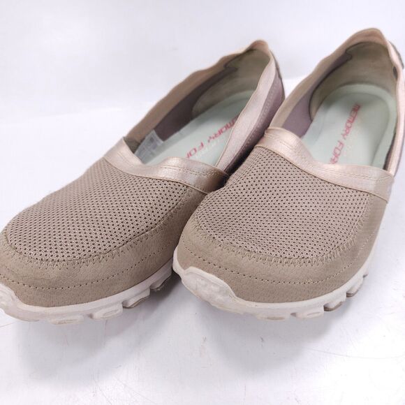 Skechers EZ Flex Take It Easy Walking Slip On Shoe Womens Size 6.5 22258 Beige - Picture 7 of 8